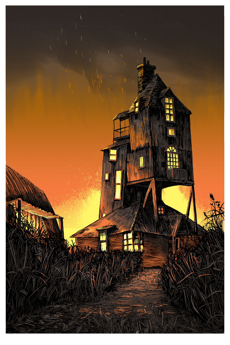 The Burrow from Harry Potter.